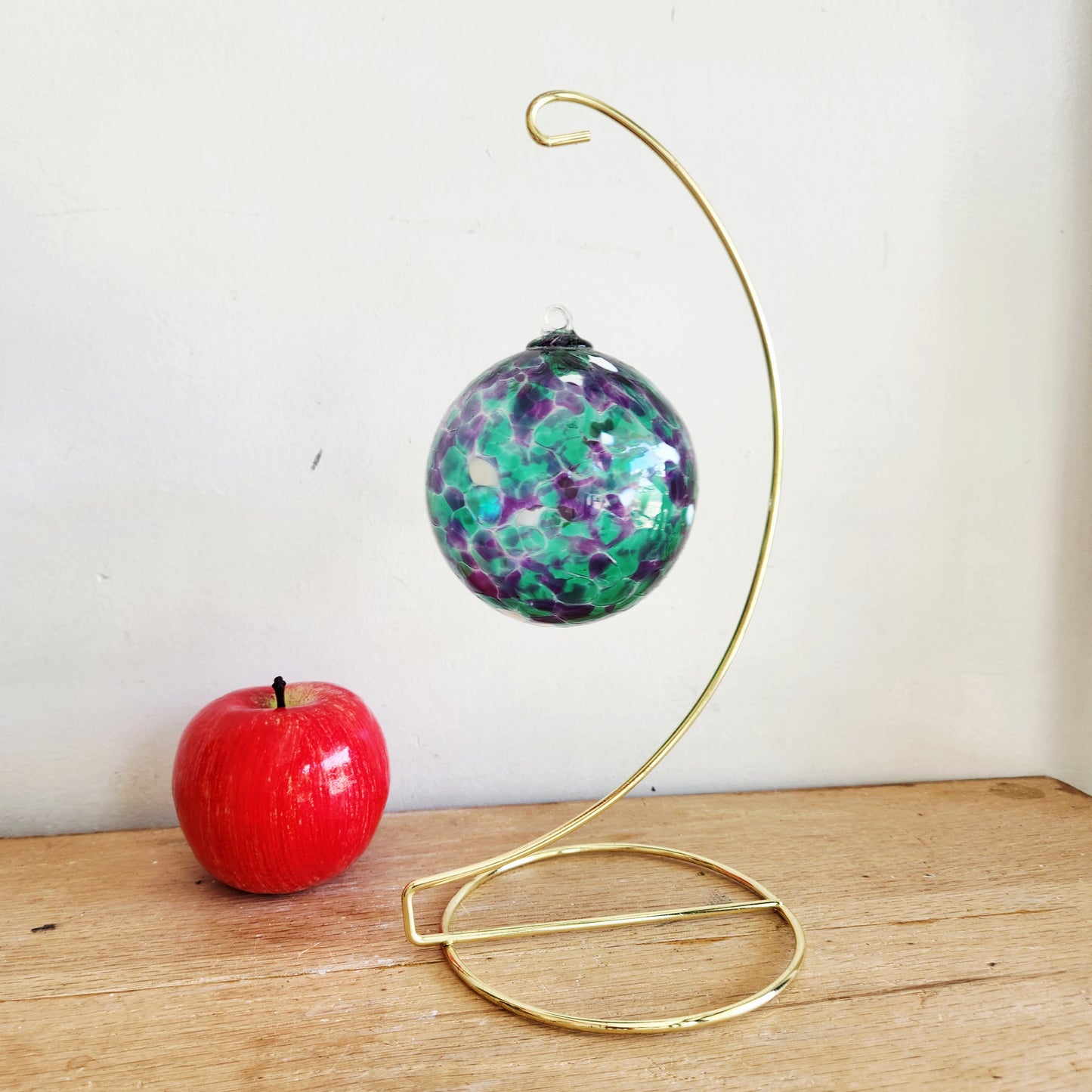Glass Hanging Orb with Stand