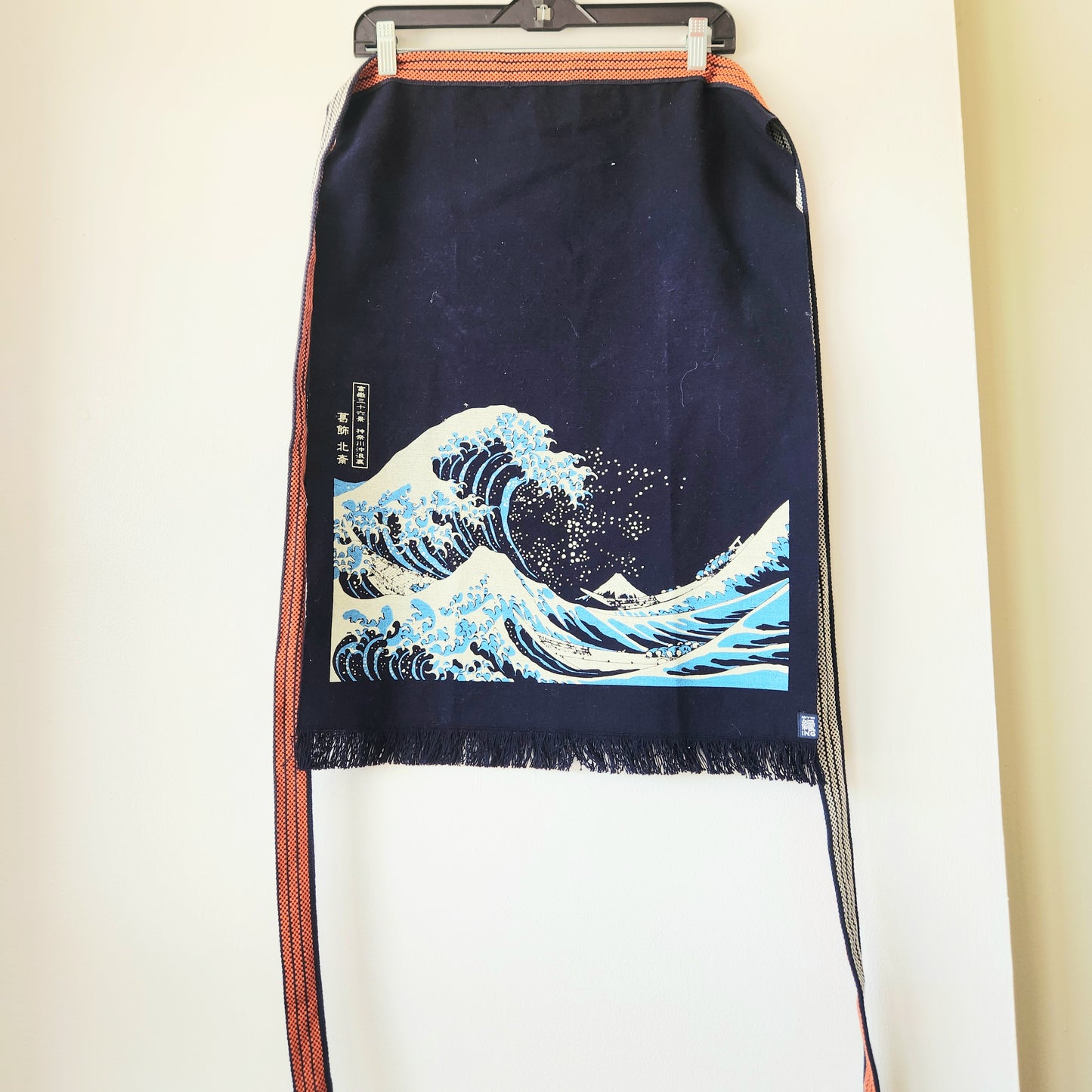 Maekake Hokusai Canvas Apron Great Wave- Minzuu Like new