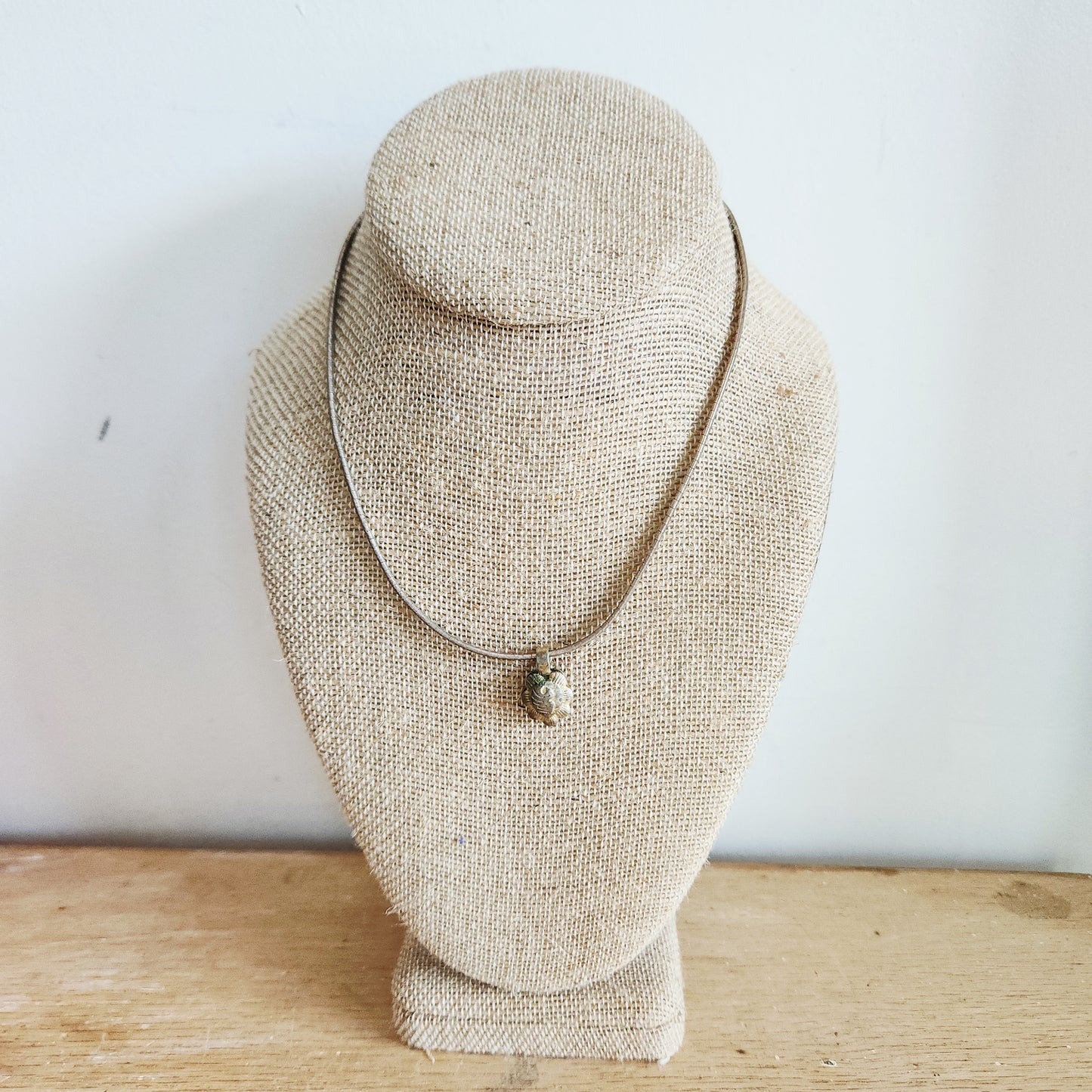 Sterling Silver Collar Chain with Charm