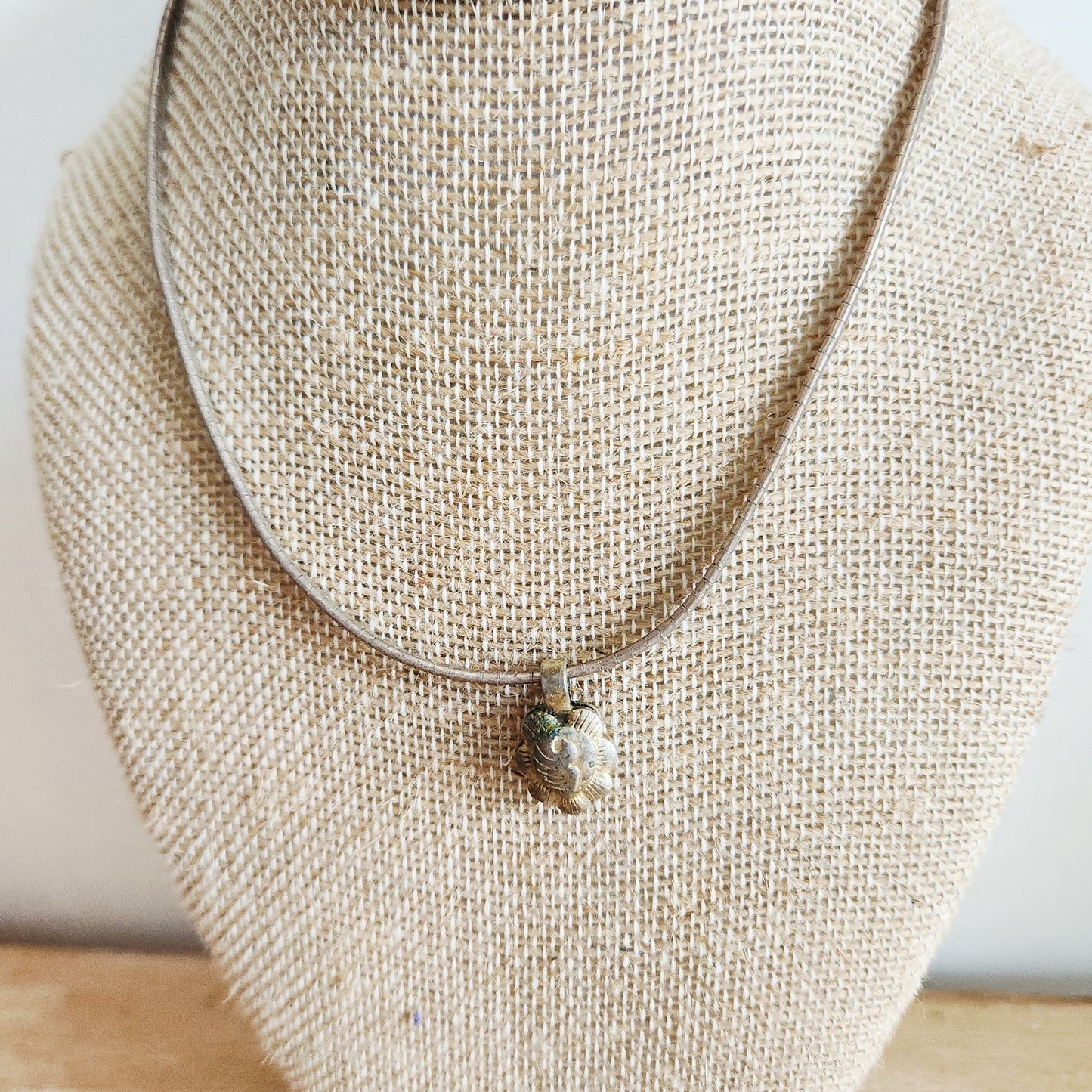 Sterling Silver Collar Chain with Charm