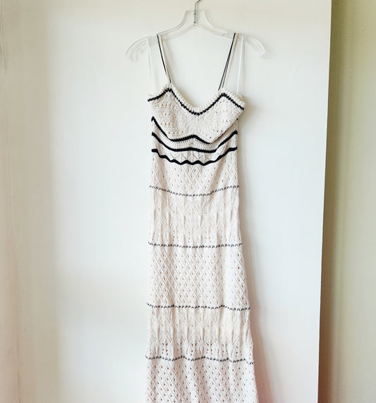 Olive + Oak Crochet Maxi Dress - M