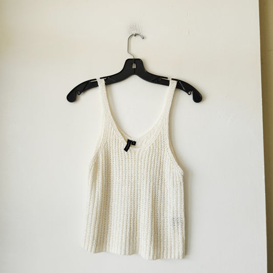 Moon & Madison Knit White Tank - S