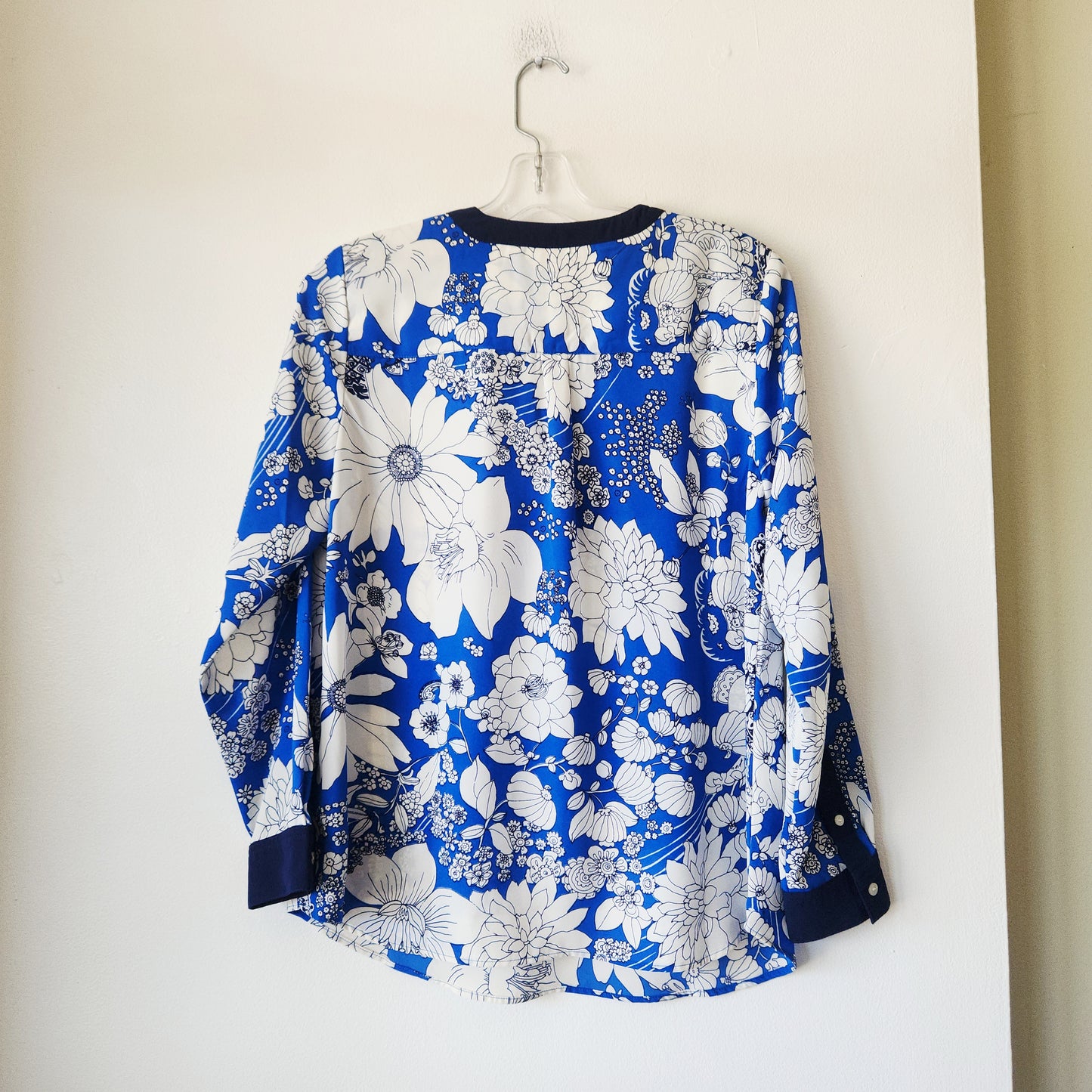 Talbots Pattern Pullover Top with Trim - Petite M - New