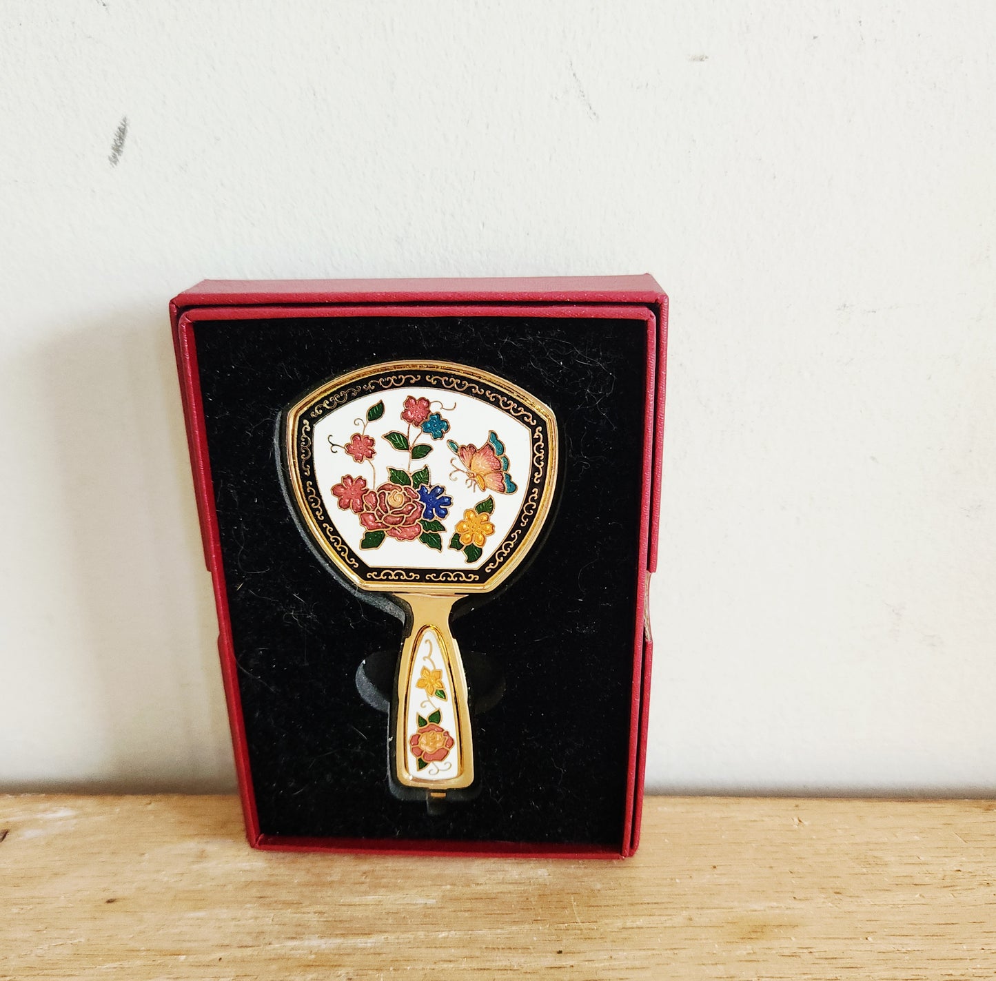 Cloisonné Folding Mini Mirror