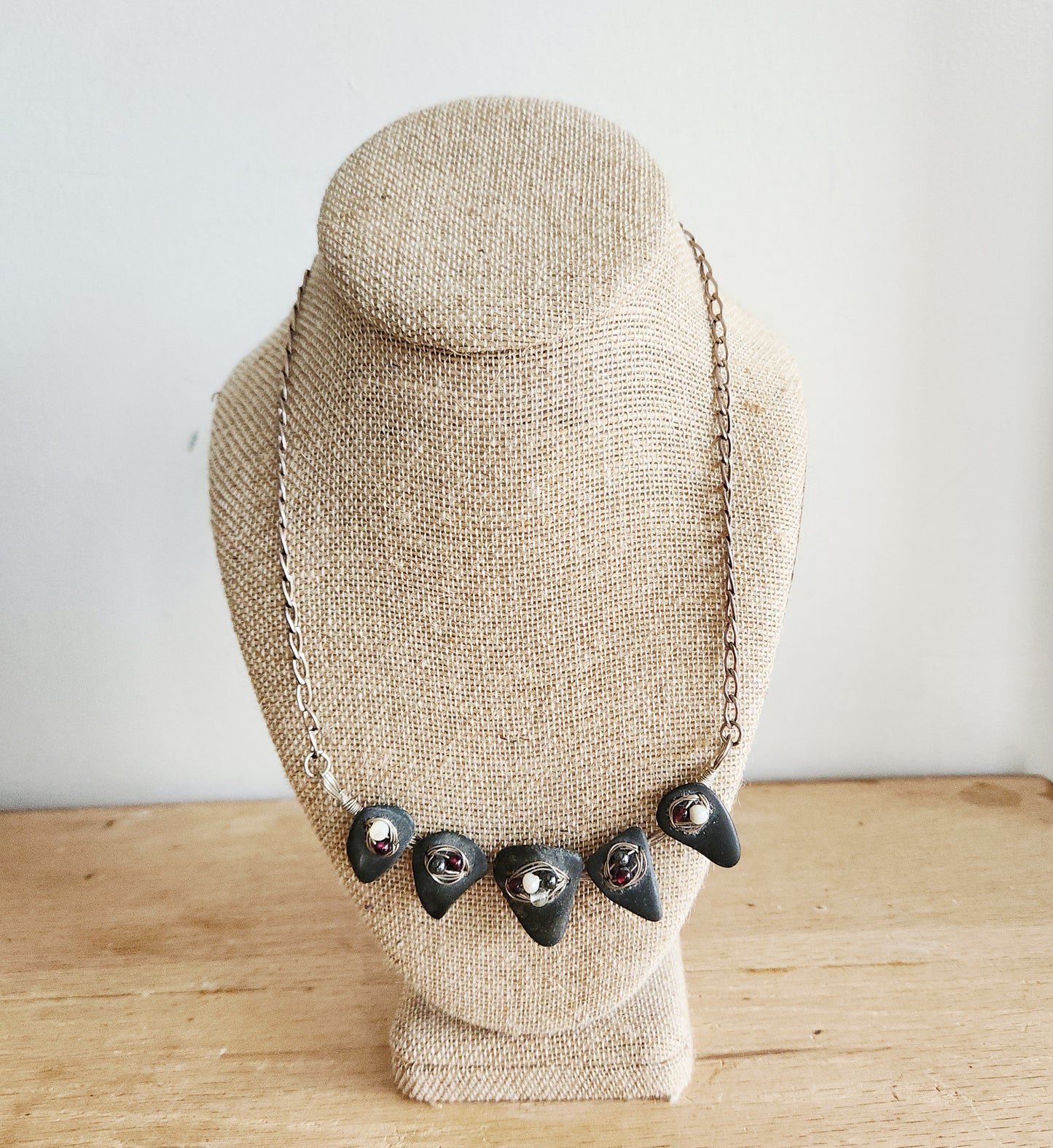 Stone & Metal Statement Necklace