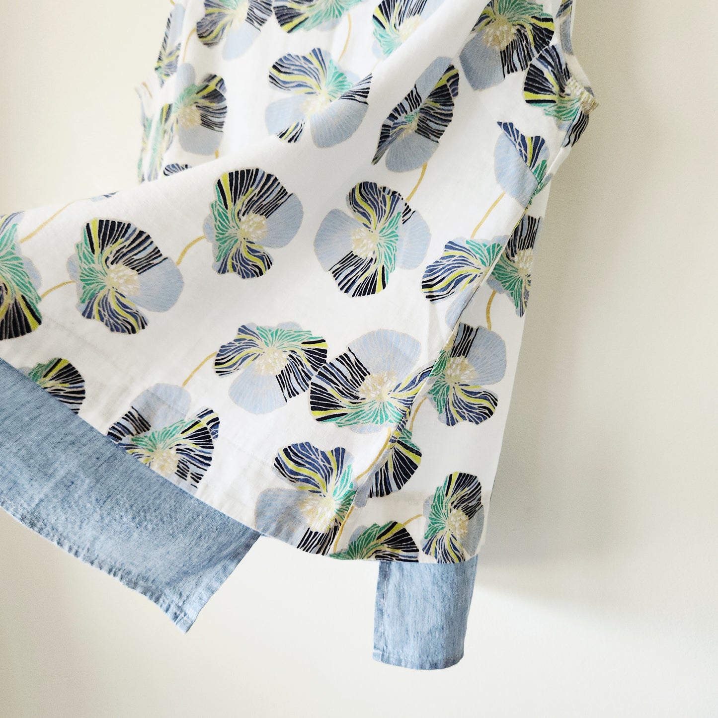 Habitat Linen & Cotton Sleeveless Top with Notched Hem - L