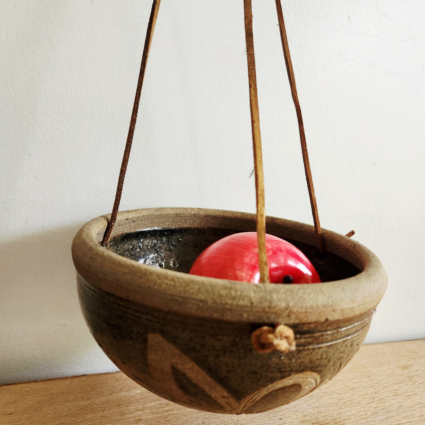 Handmade Stoneware Hanging Planter Basket
