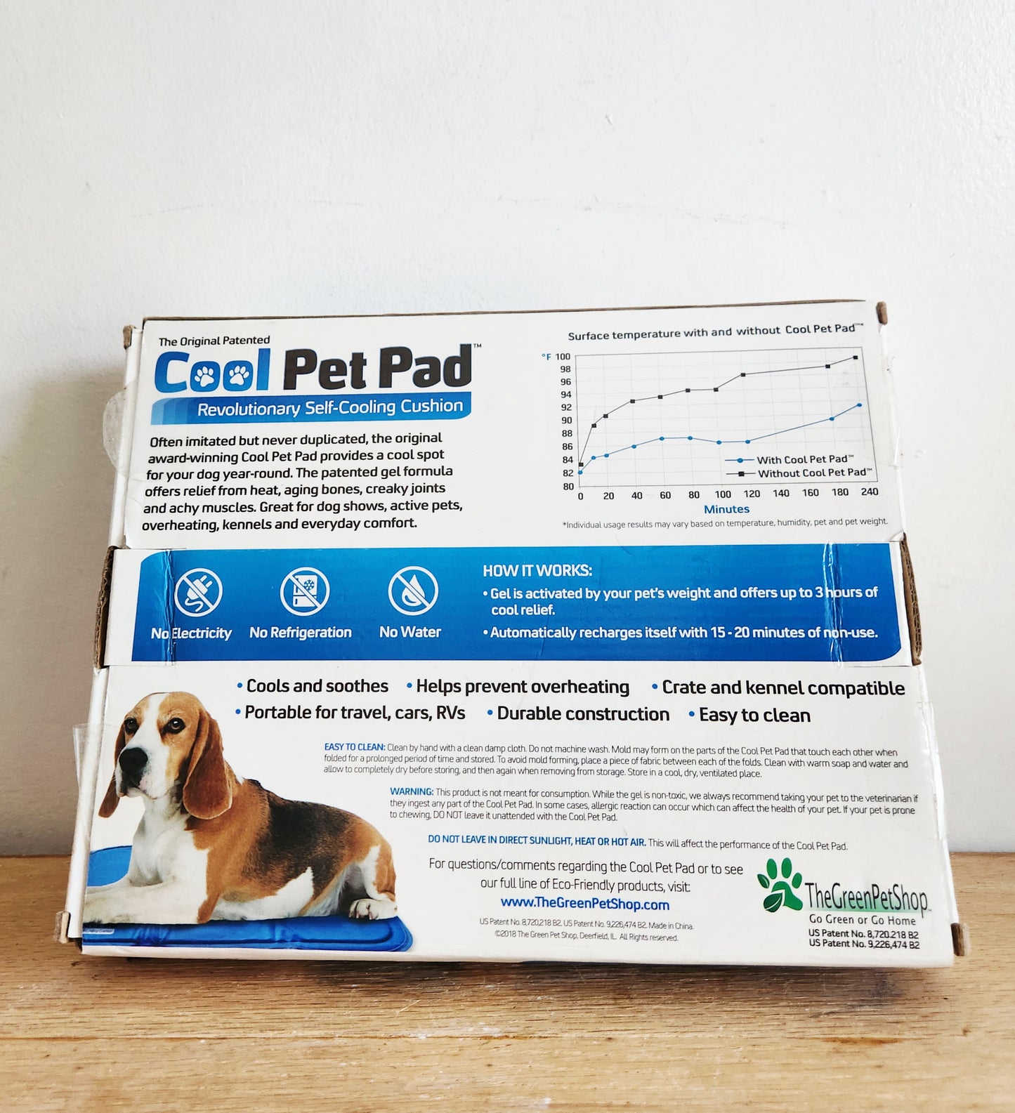 Cool Pet Pad Revolutionary Self-Cooling Cushion Medium 15-35lbs NEW