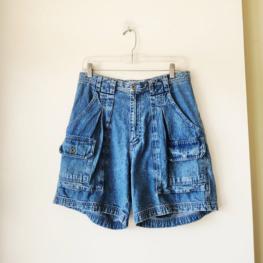 Eddie Bauer 100% Cotton Denim Cargo Shorts - size 32