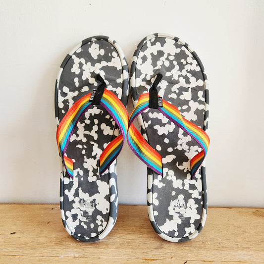 REI Coop Sandals with Rainbow Straps - size Men's 11/Women's 12