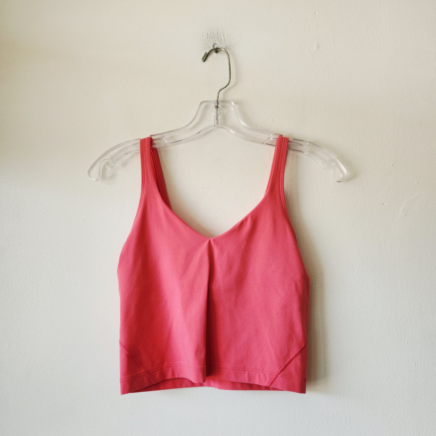 Lululemon Bright Coral Longline Sports Bra/Top - approx S