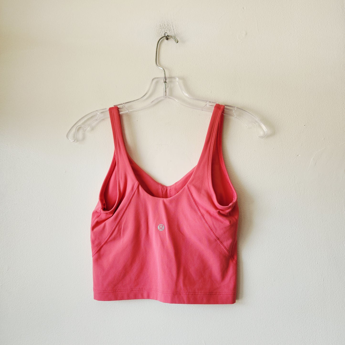 Lululemon Bright Coral Longline Sports Bra/Top - approx S