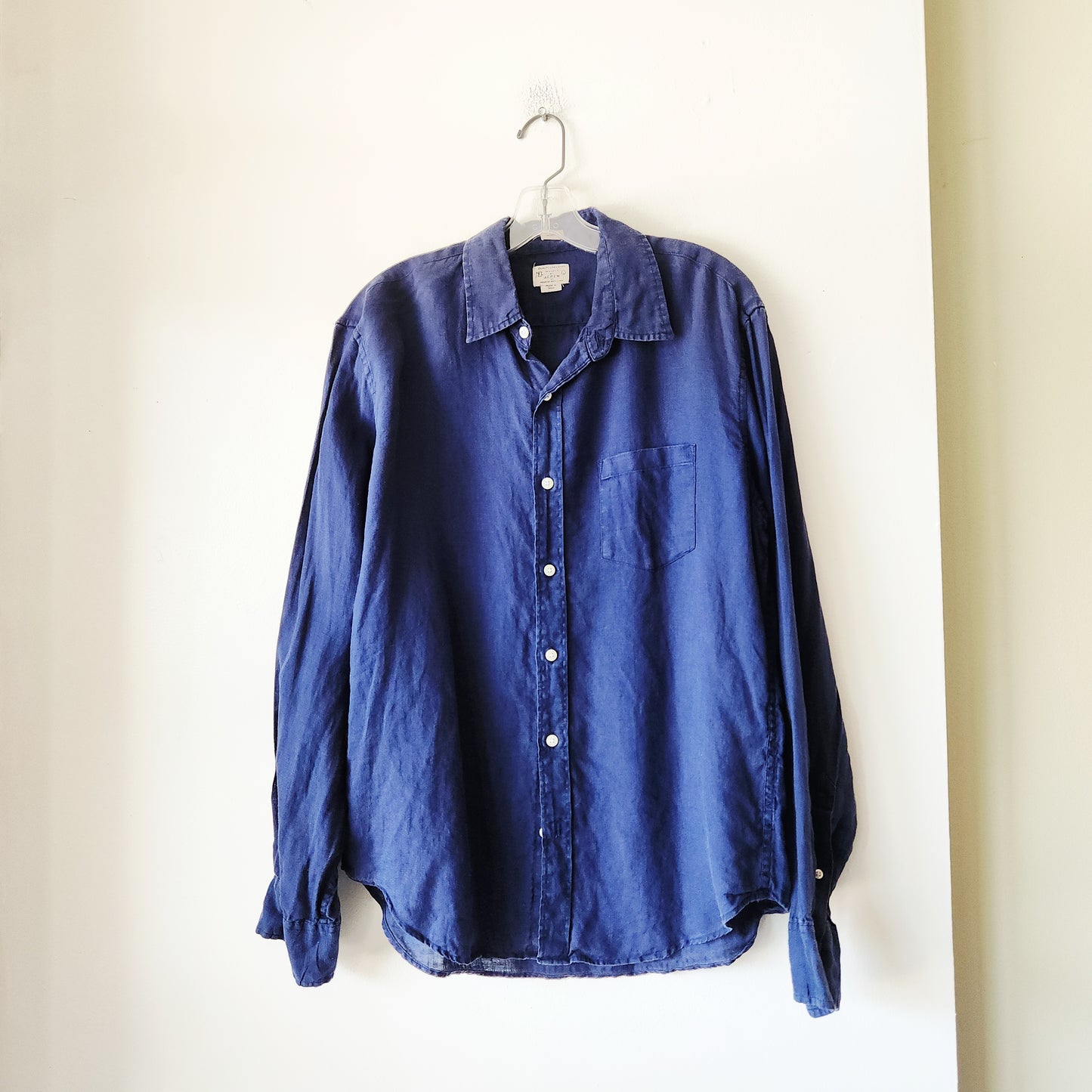 J Crew 100% Linen Button Up Shirt - L
