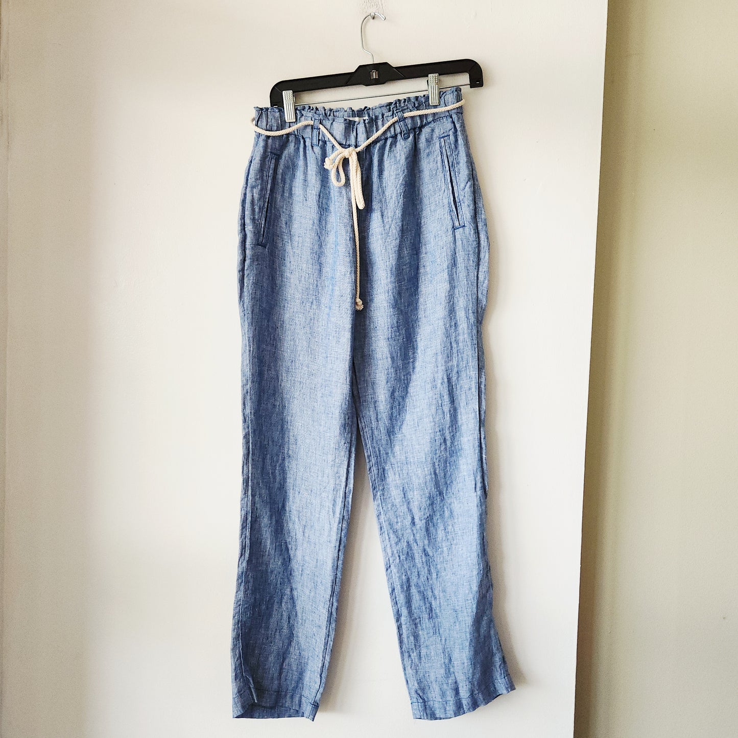 C&C California 100% Linen Pants with Rope Belt - S