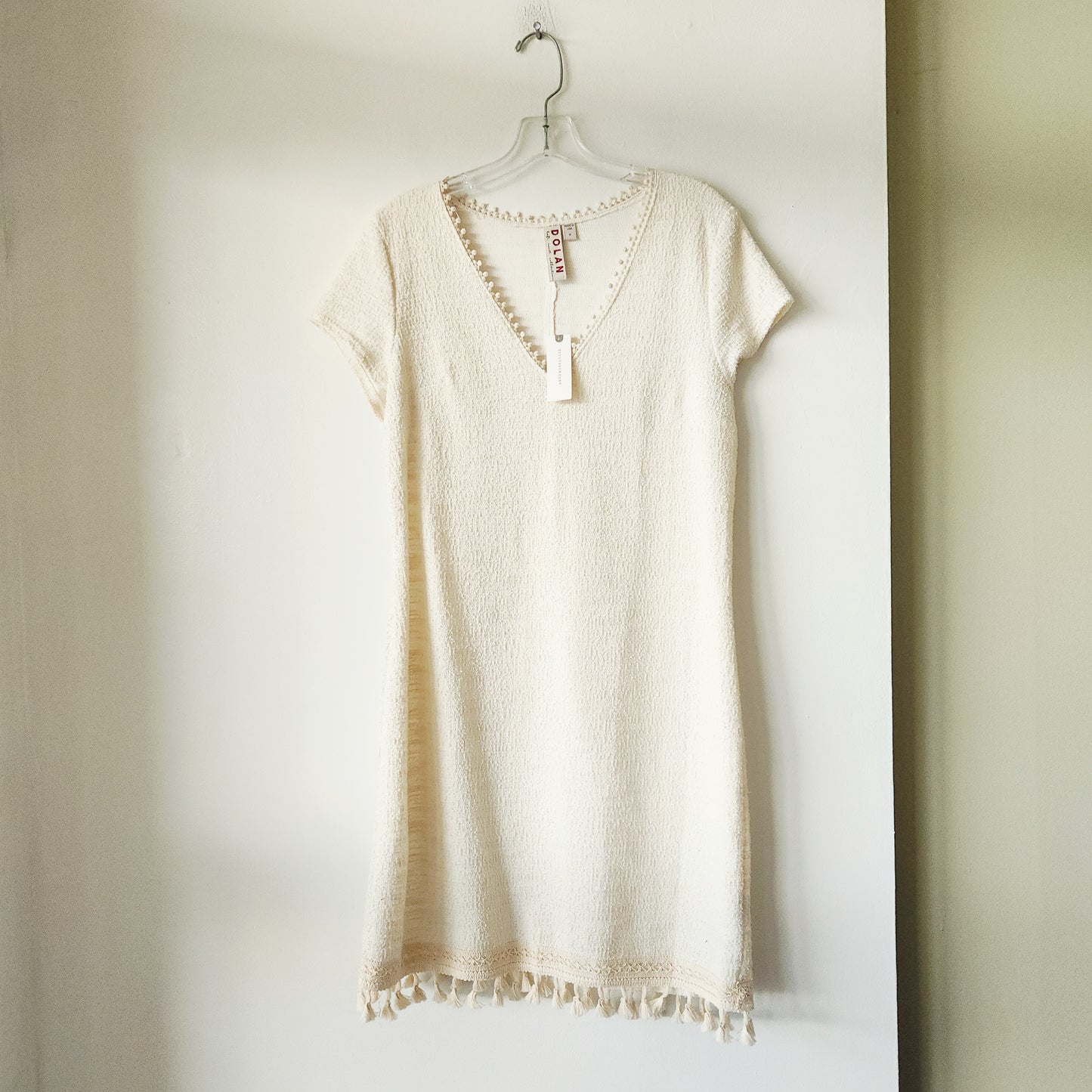 Dolan Textured Dress with Tassle Detail - M - New