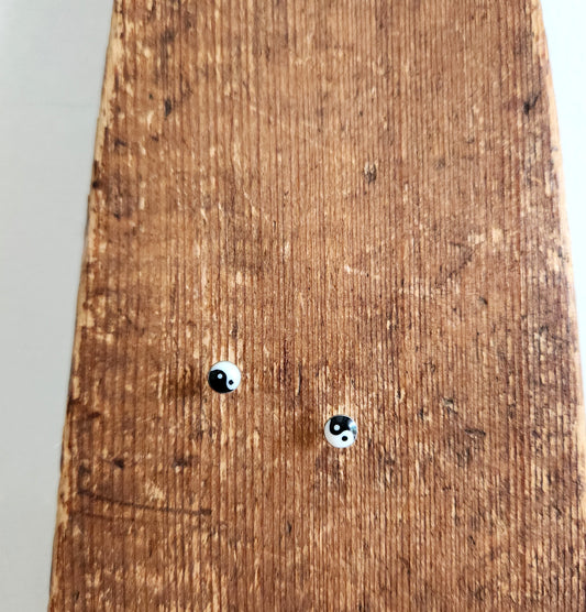 Yin Yang Mini Stud Earrings