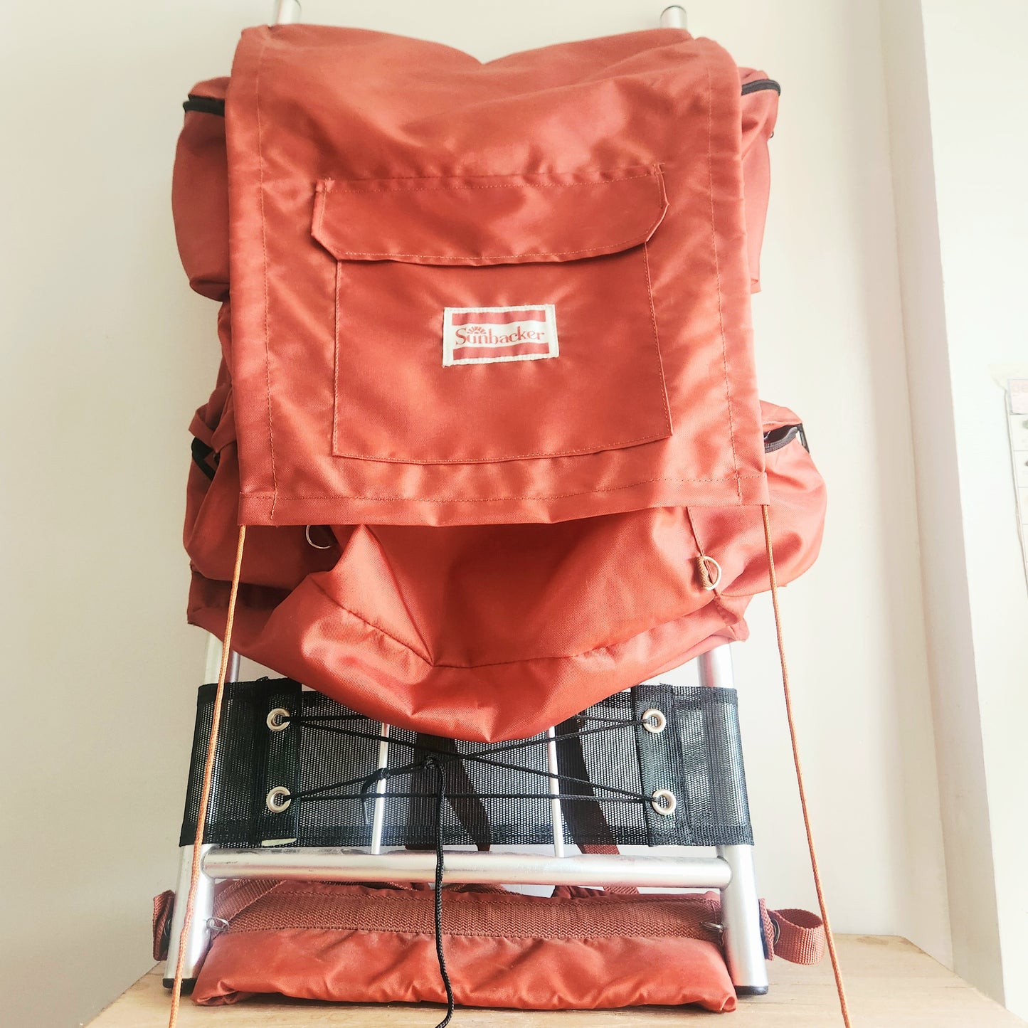 Vintage Hiking Backpack Sunbacker Burnt Orange
