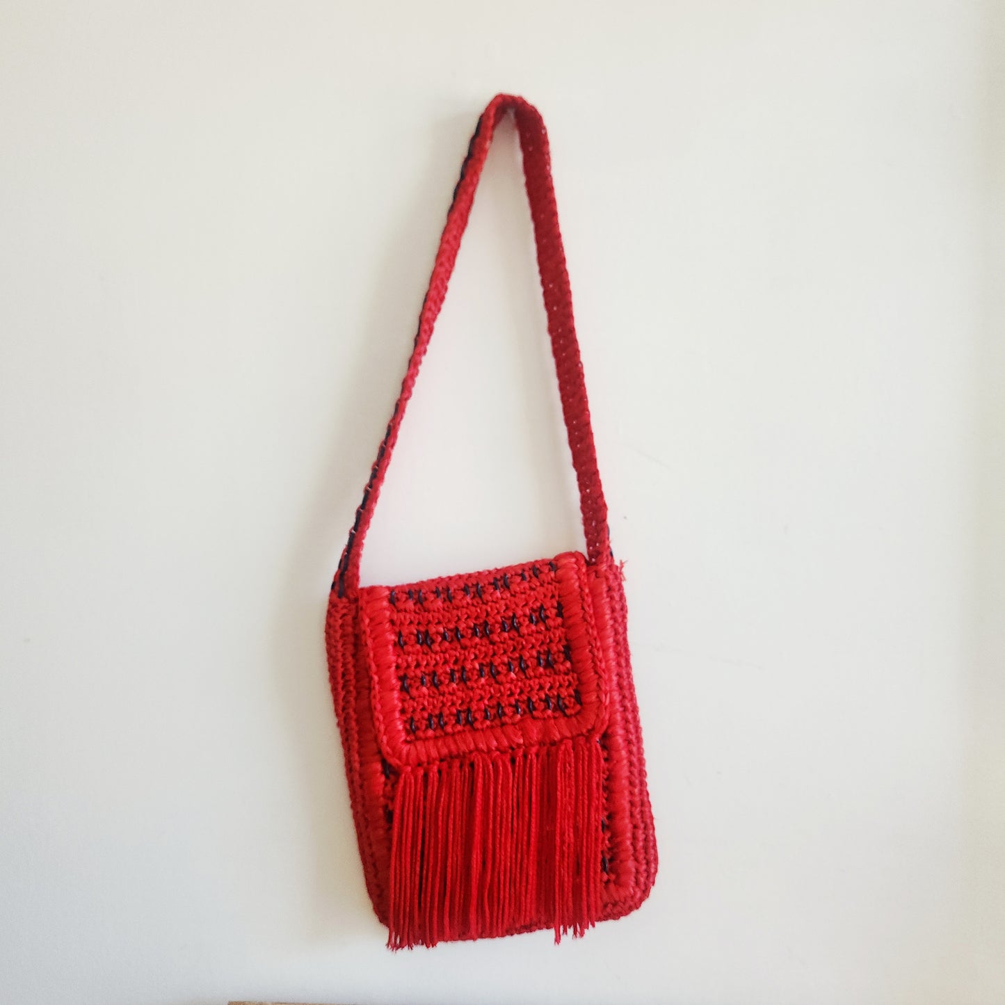 Vintage Woven Purse with Fringe