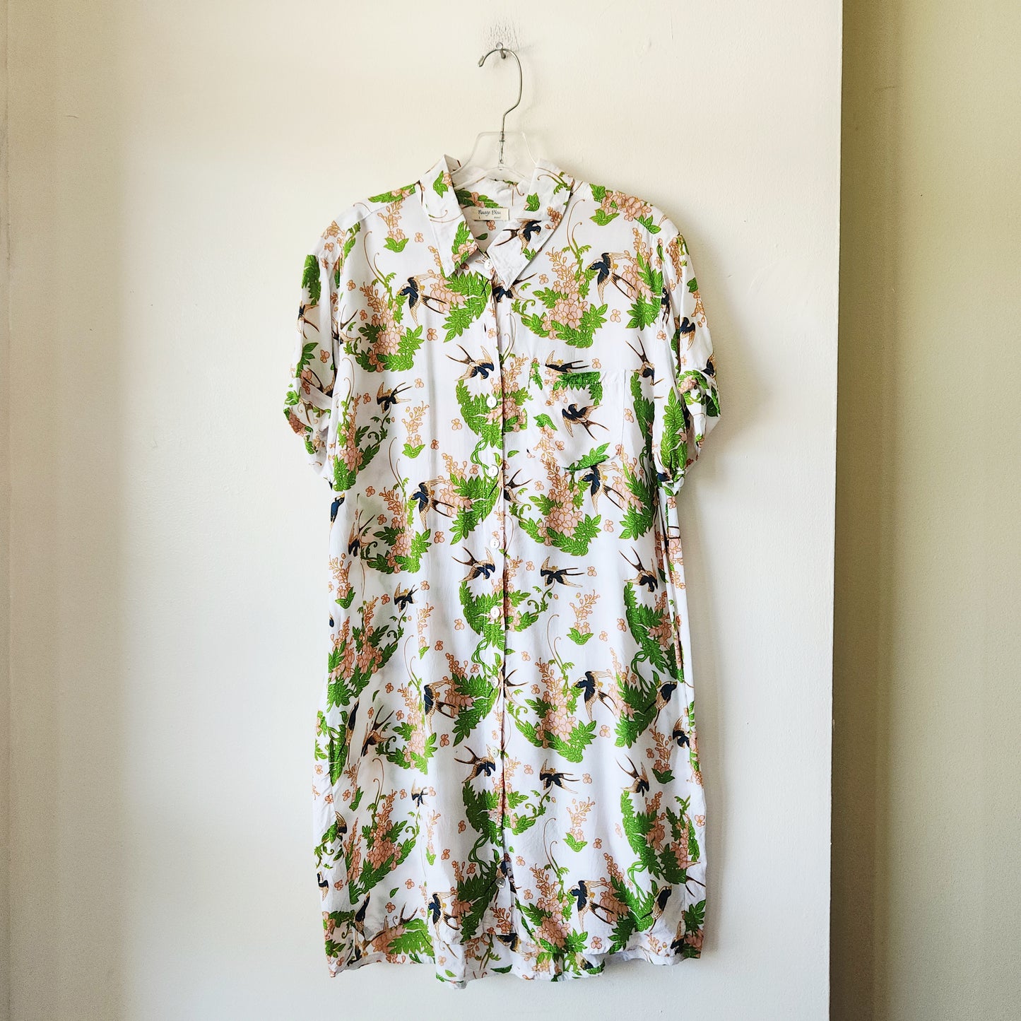 Nuage Bleu Maui Button Up Shirtdress - L