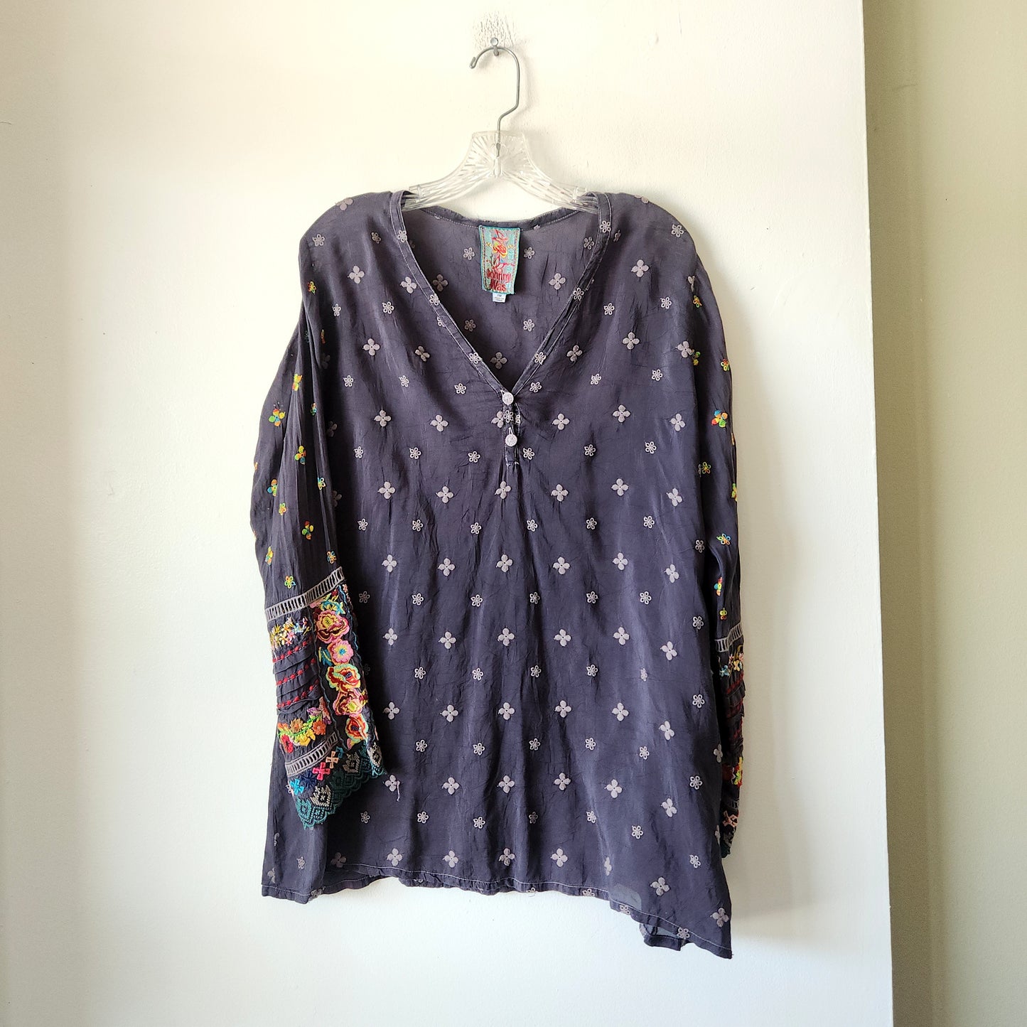 Johnny Was Tunic Top with Embroidery - Petite M