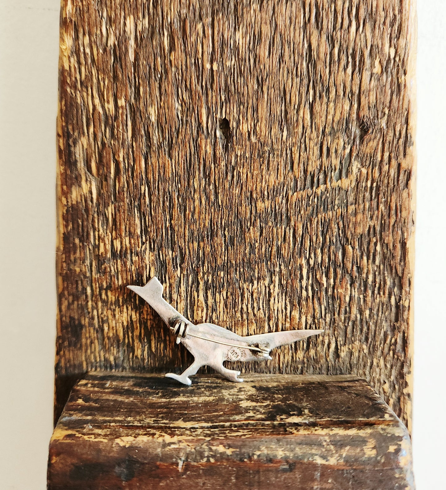 Road Runner Pin with Inlay - Mexico Stamped