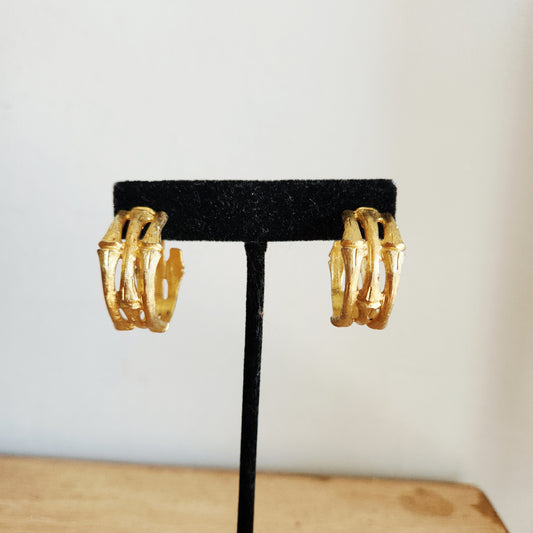 Goldtone Stud Hoops