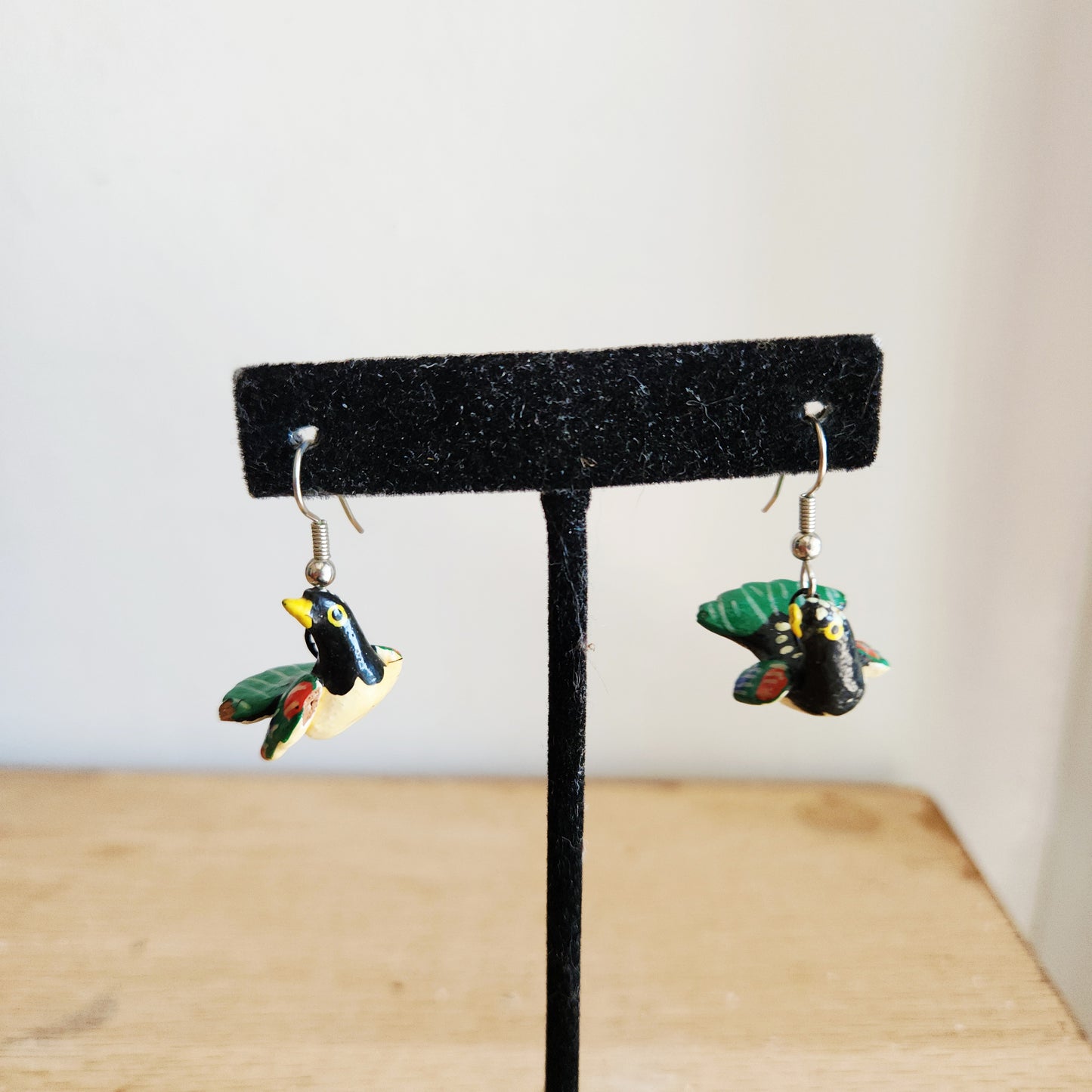 Painted Bird Earrings