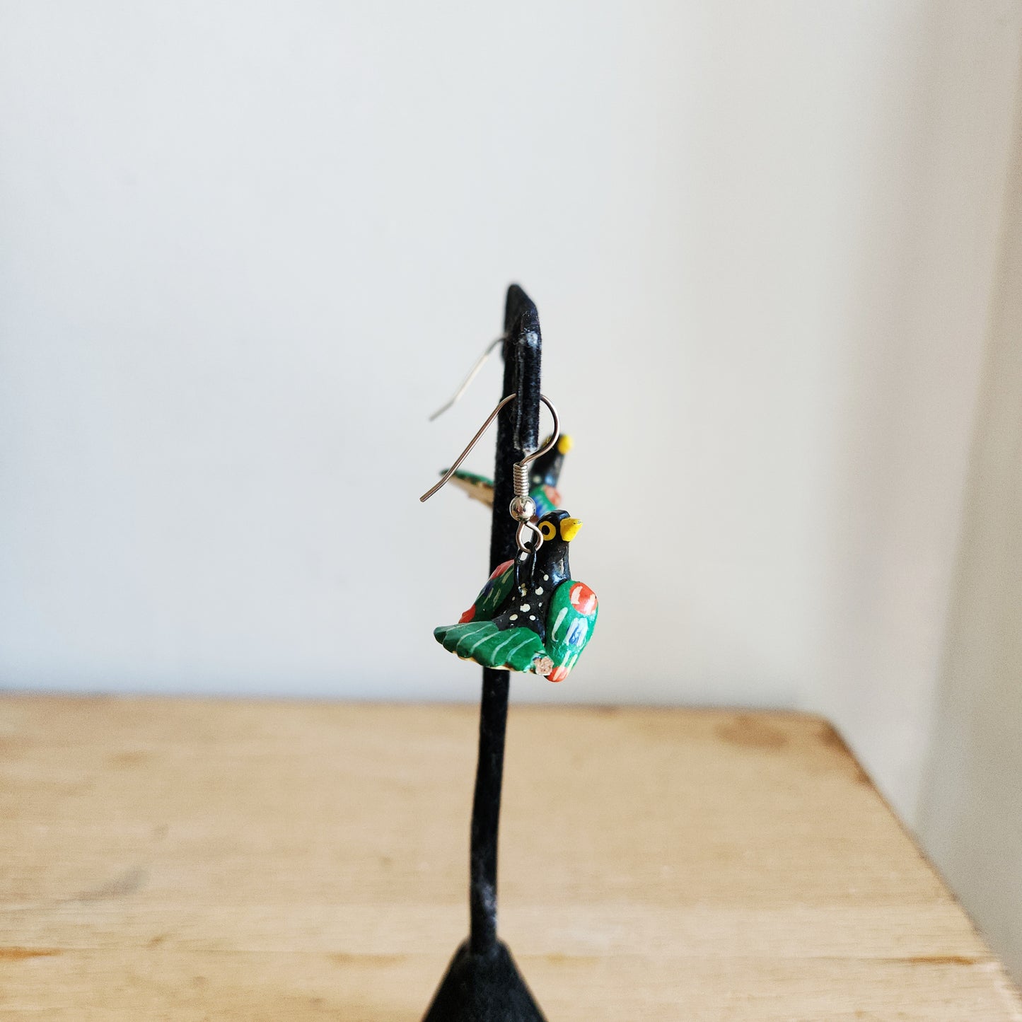 Painted Bird Earrings