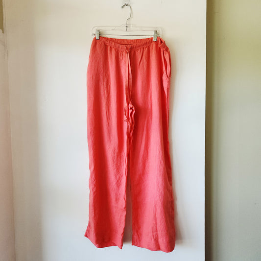 Velvet by Jenny Graham 100% Linen Drawstring Pants - XL
