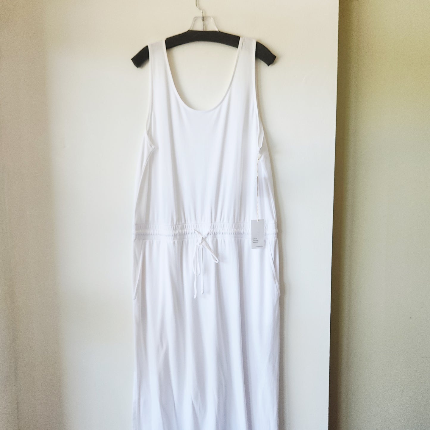 Haven Well Within 100% Cotton White Drawstring Waist Dress - XL - New