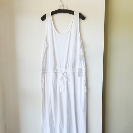 Haven Well Within 100% Cotton White Drawstring Waist Dress - XL - New