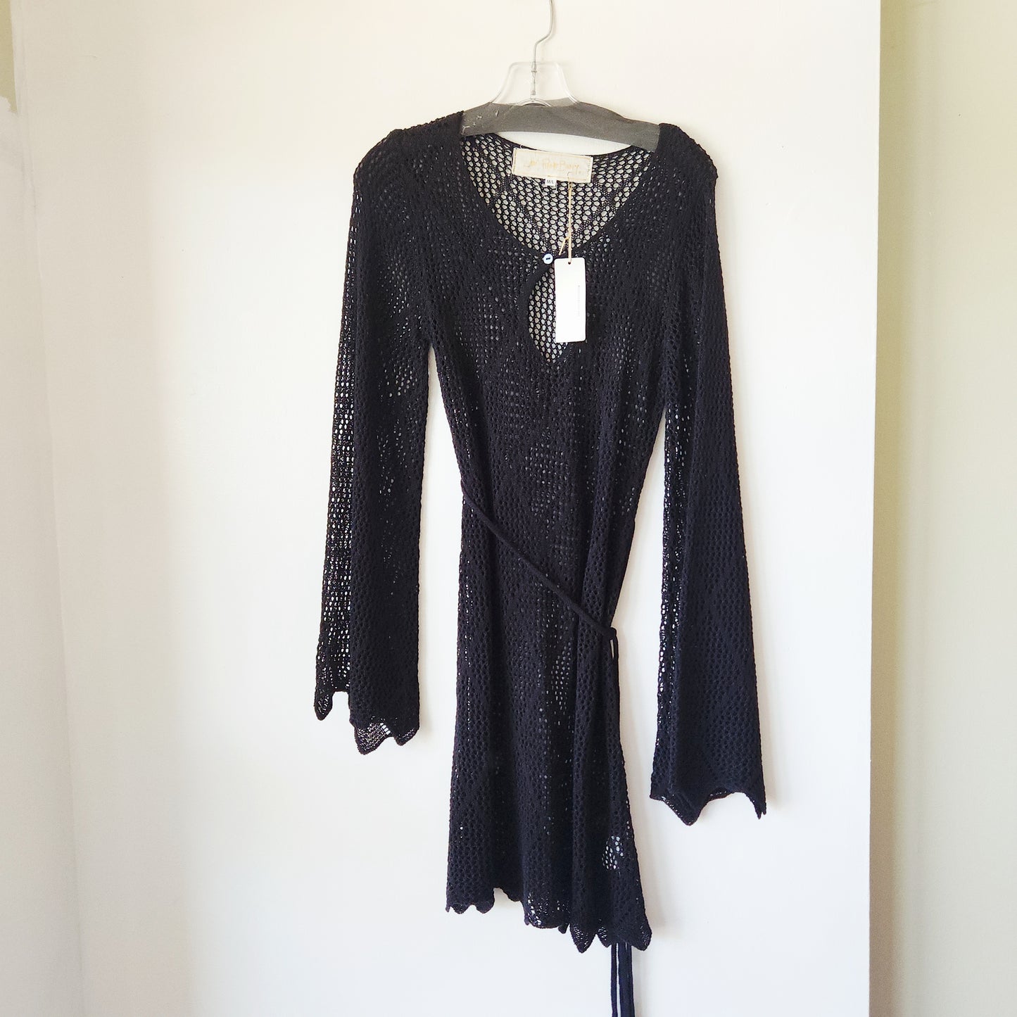 Jen's Pirate Booty Black Knit Cover Up Dress - M/L - New