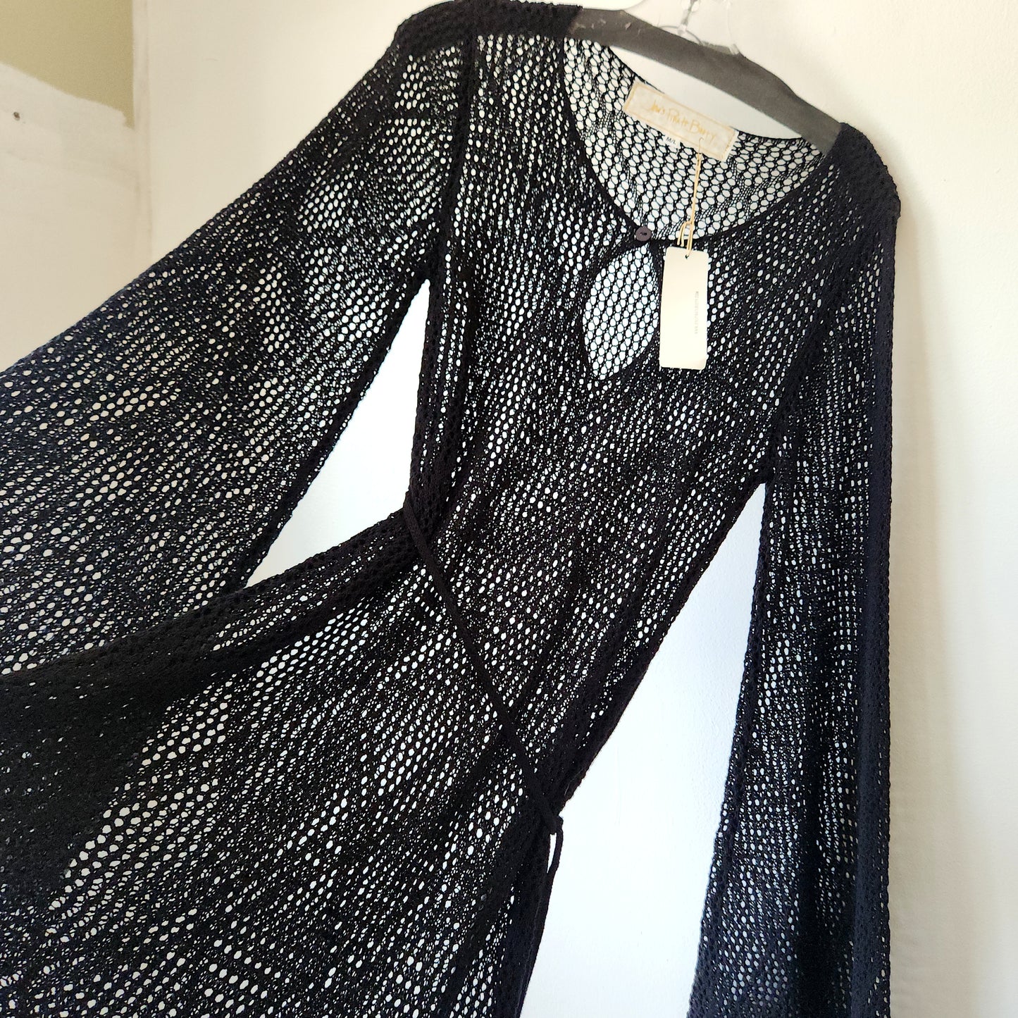 Jen's Pirate Booty Black Knit Cover Up Dress - M/L - New