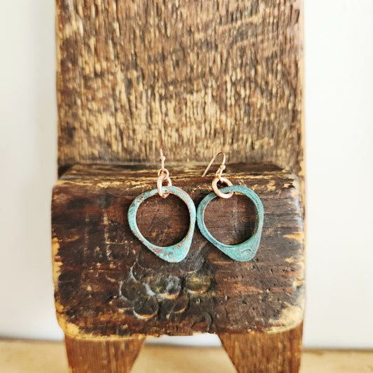 Copper Patina Earrings