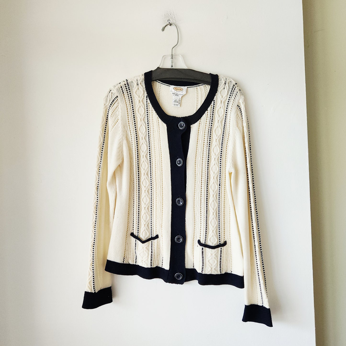 Talbots 100% Mercerized Cotton Knit Cardigan - L