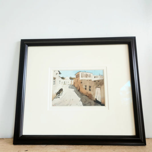 Watercolor Print Matted and Framed 14" x 16" Signed M.A.