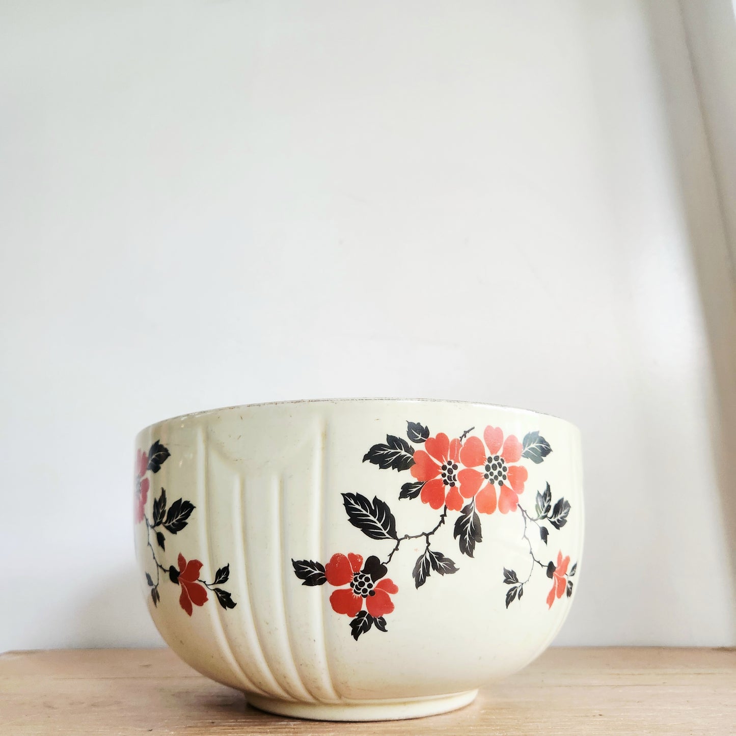 Vintage Hal's Superiority Kitchenware Poppy Serving Bowl Ceramic
