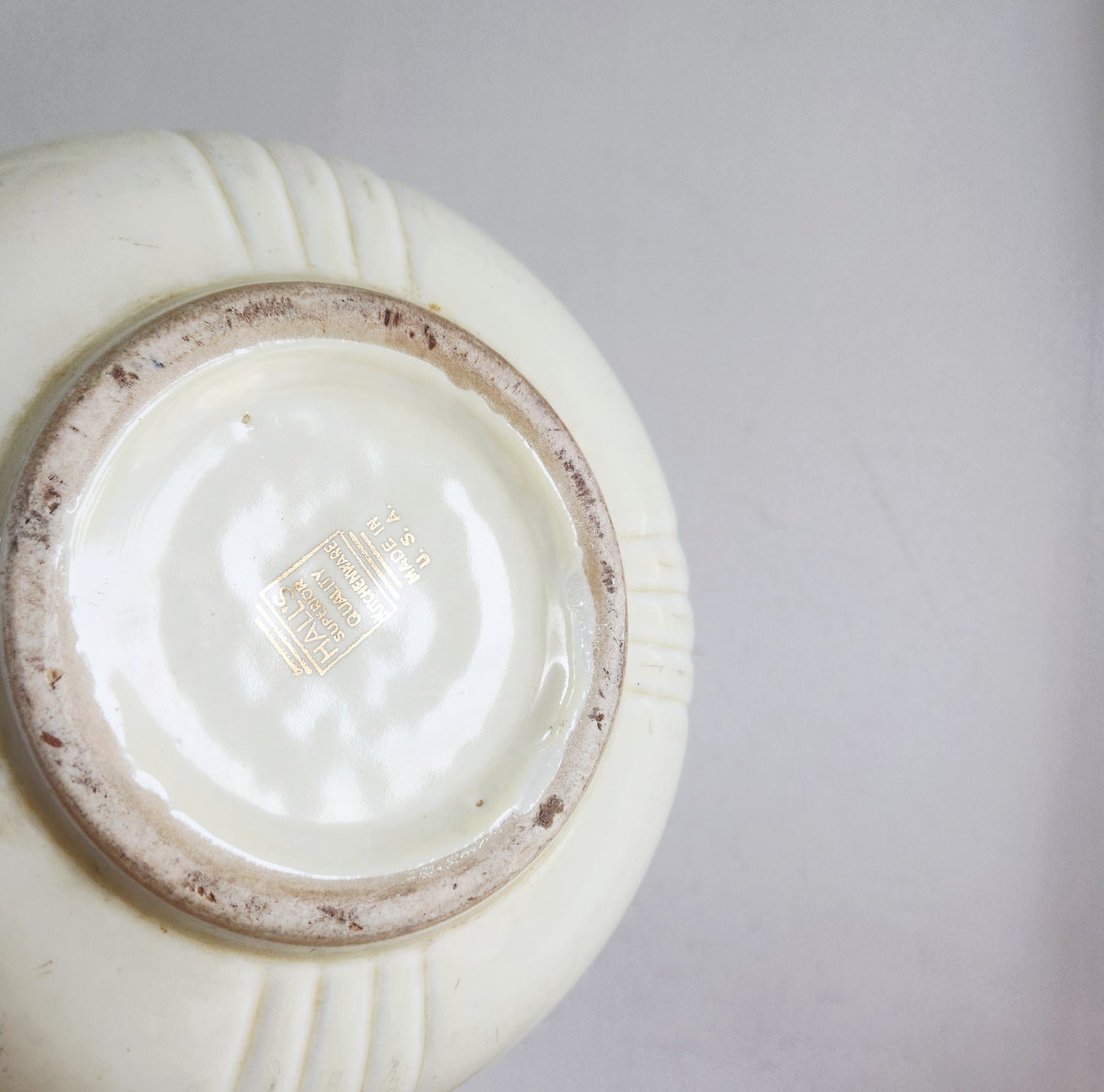 Vintage Hal's Superiority Kitchenware Poppy Serving Bowl Ceramic