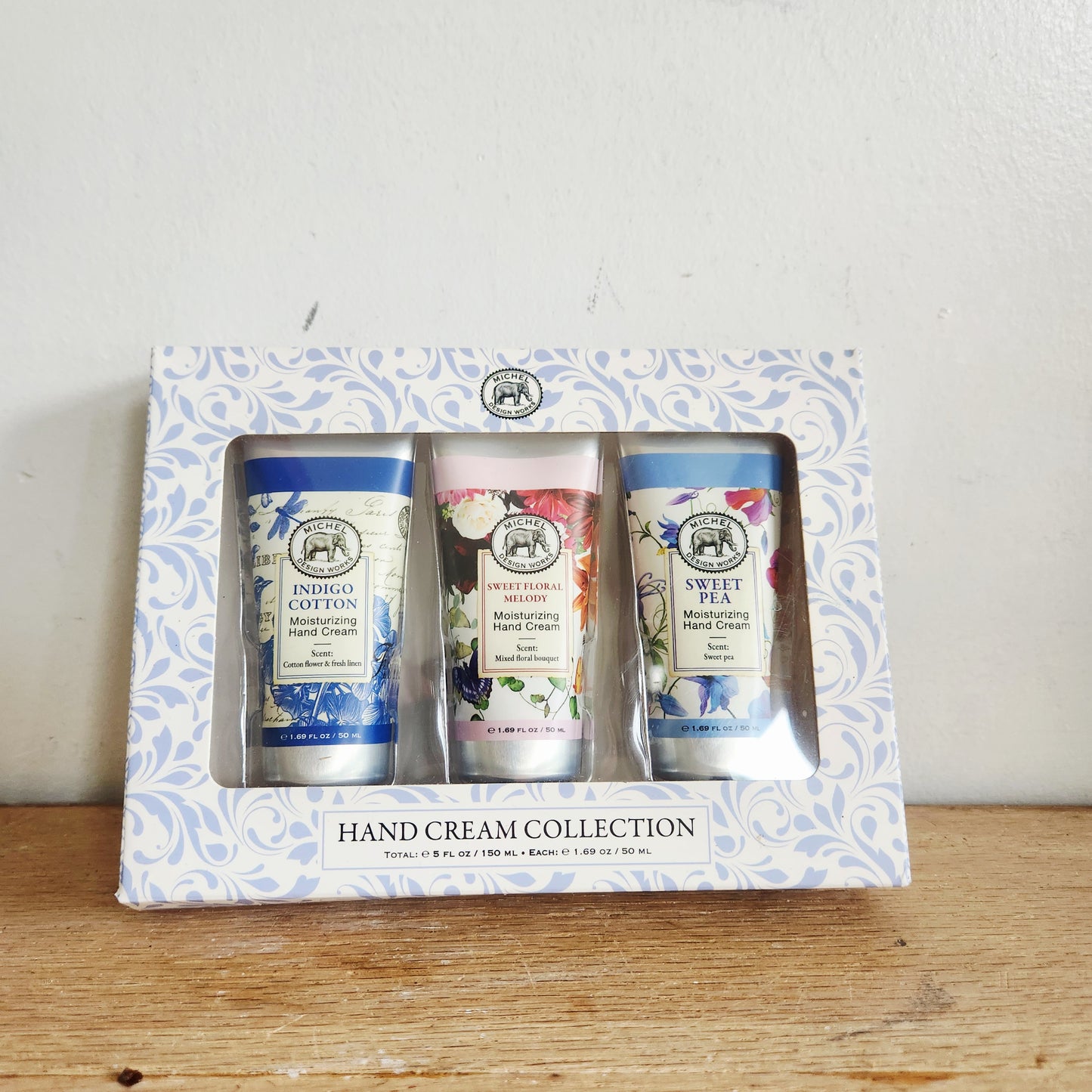 Michel Design Works Hand Cream Collection 1.69oz-Indigo Cotton, Sweet Floral Melody and Sweet Pea