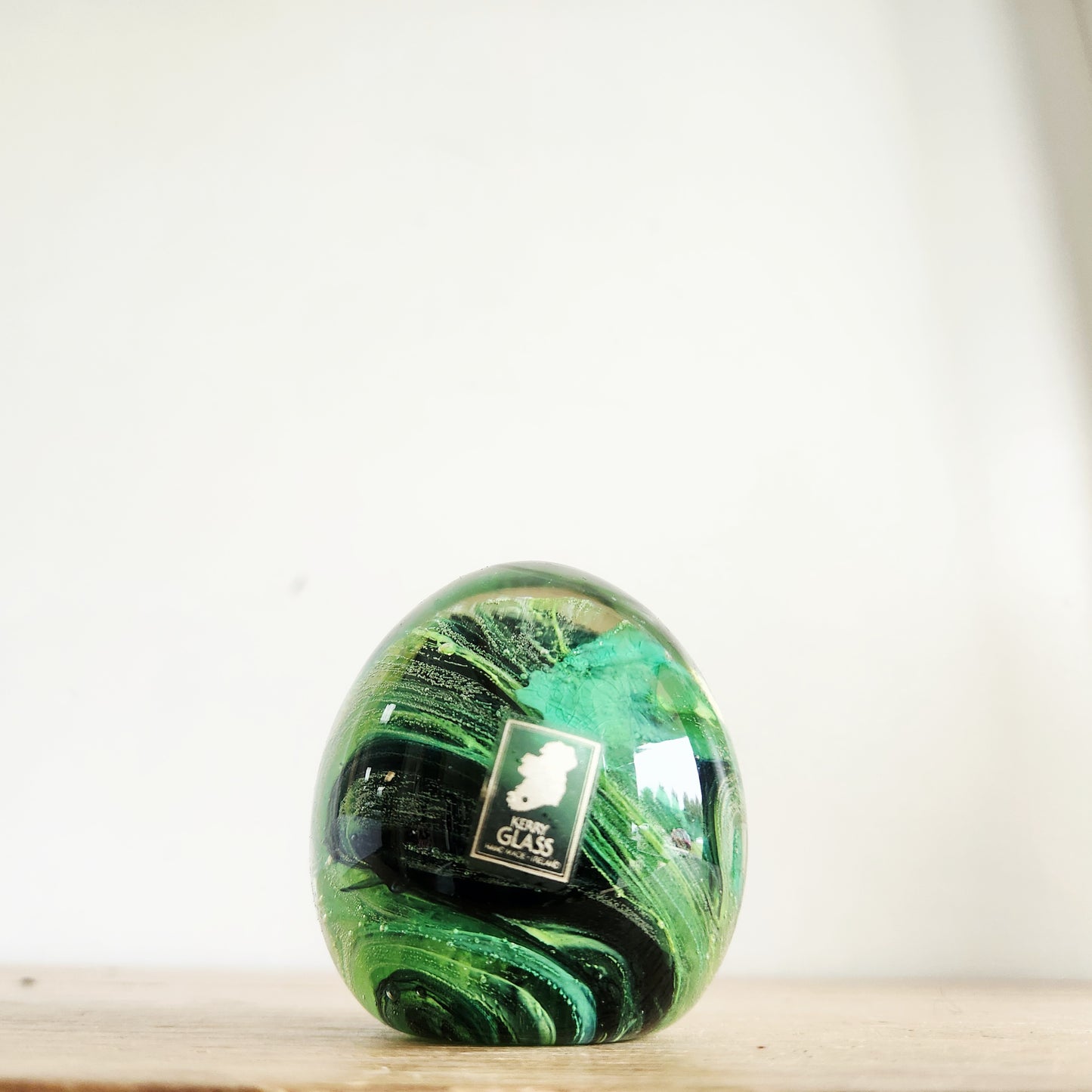 Kerry Glass Irish Green Handblown Paperweight
