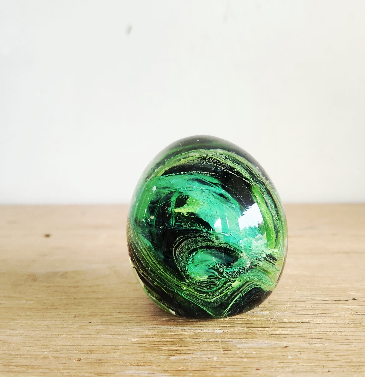 Kerry Glass Irish Green Handblown Paperweight