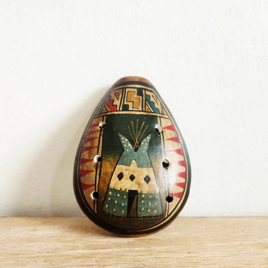 Peruvian Ocarina Clay Pottery Flue Whistle