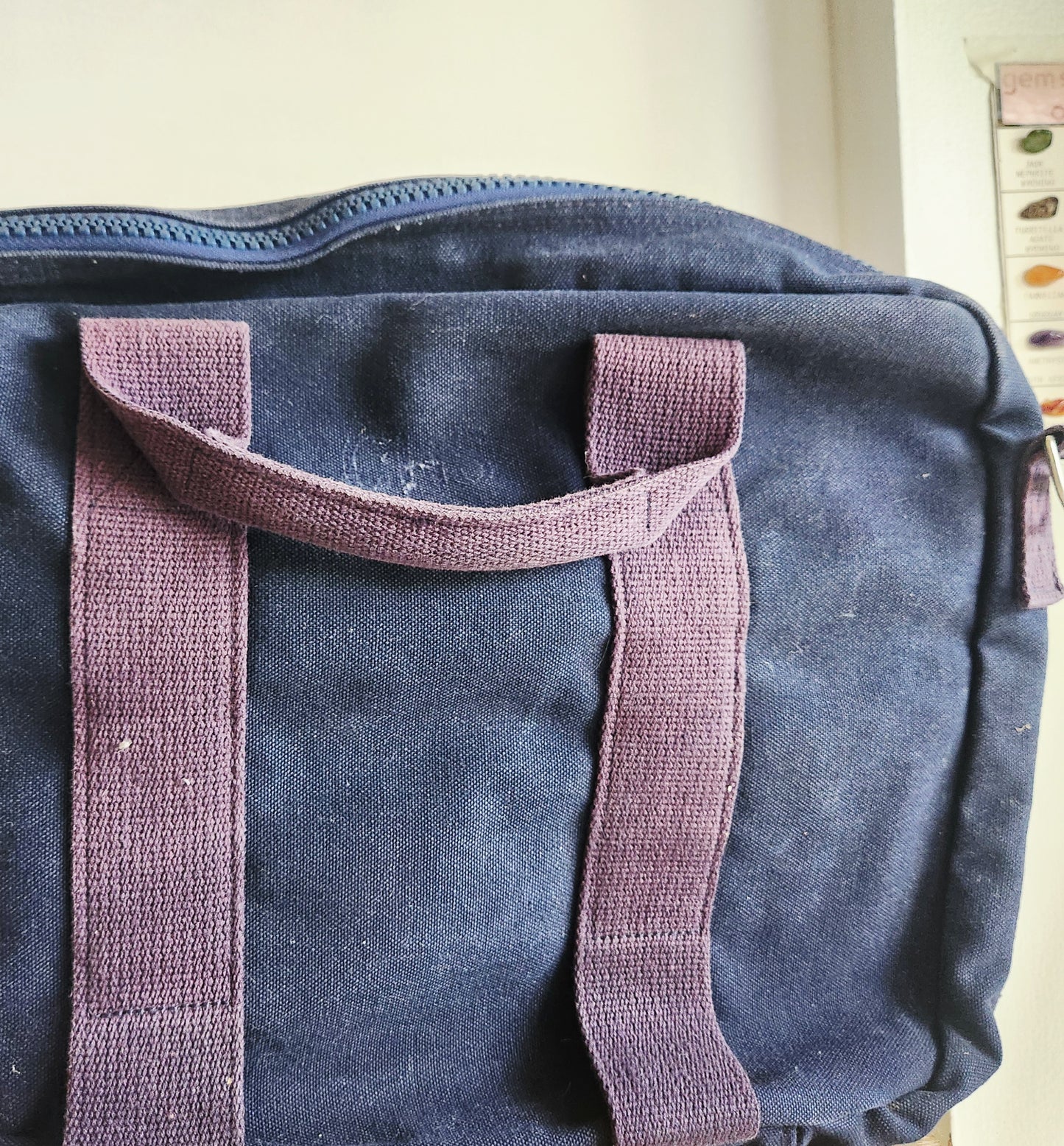 Vintage Land's End Blue Canvas Bags