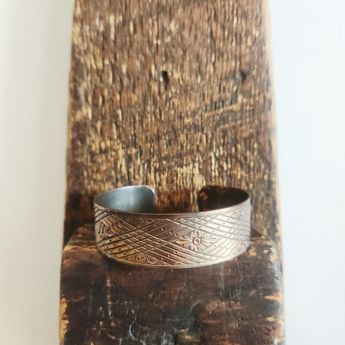 Metal Cuff Bracelet with Design