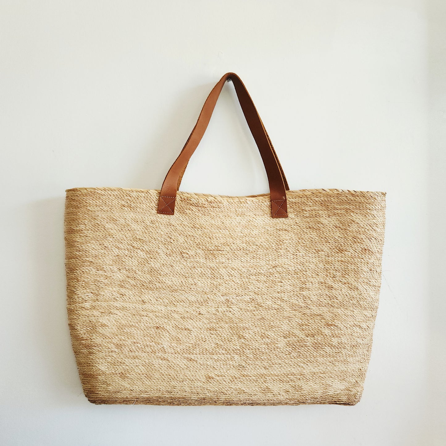 Woven Open Top Tote Bag