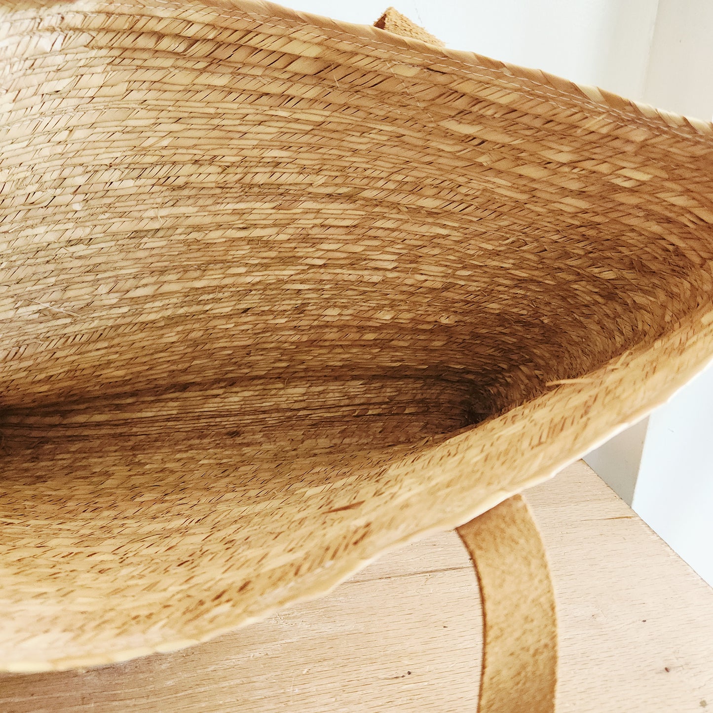 Woven Open Top Tote Bag