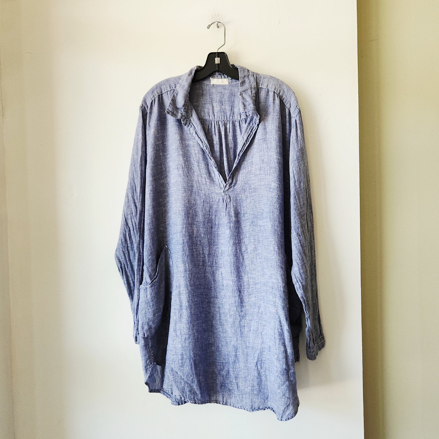 CP Shades 100% Linen Tunic with Pockets - XL