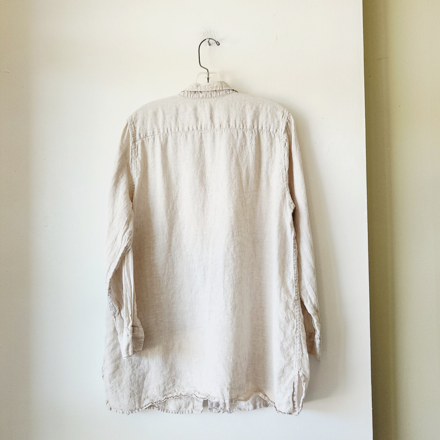 Garnet Hill 100% Linen Button Up Shirt - Petite L
