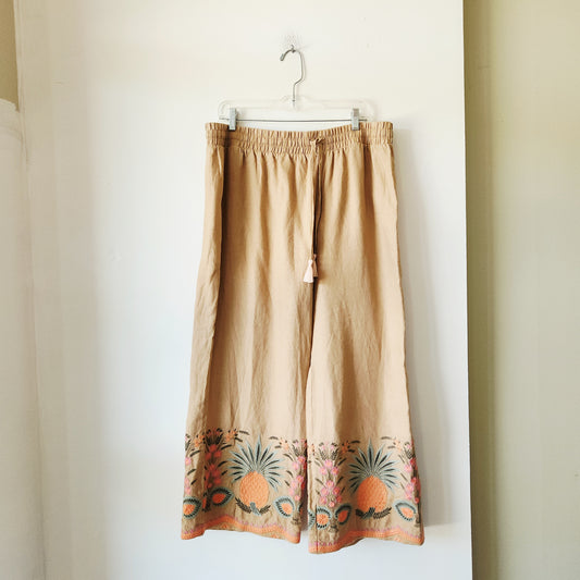 Spartina 449 100% Linen Pants with Embroidery - XXL