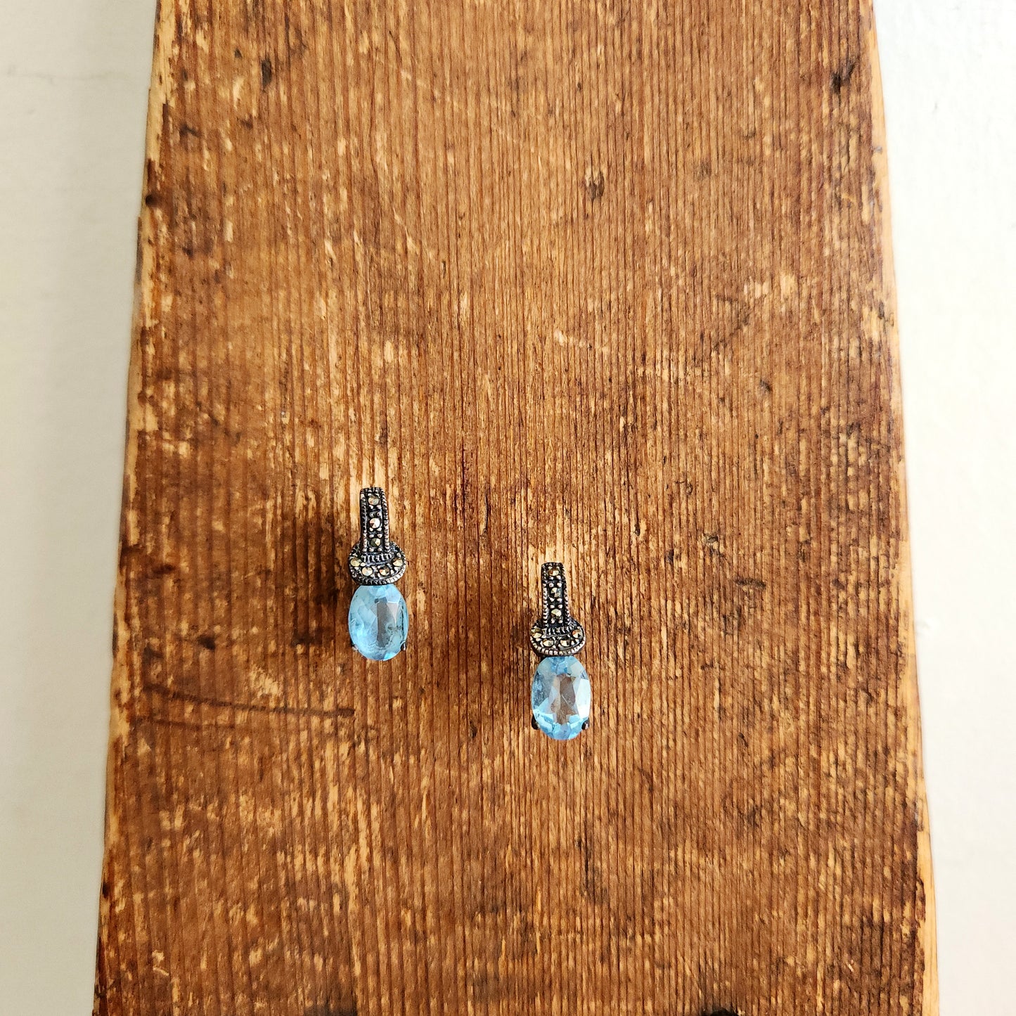 Sterling Silver Drop Stud Earrings